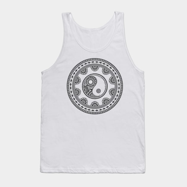 Yin Yang Mandala Tank Top by letnothingstopyou